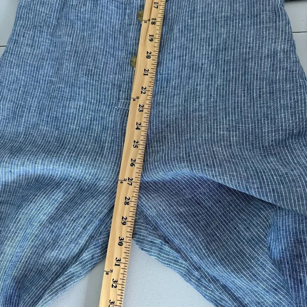 Everlane Linen Jumpsuit‎ Blue Pinstriped Size 0